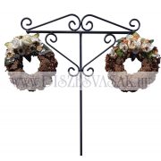 Wreath holder with 3 hooks